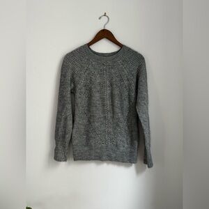 Ashley By 26 International Gray Crewneck Cable Knit Sweater